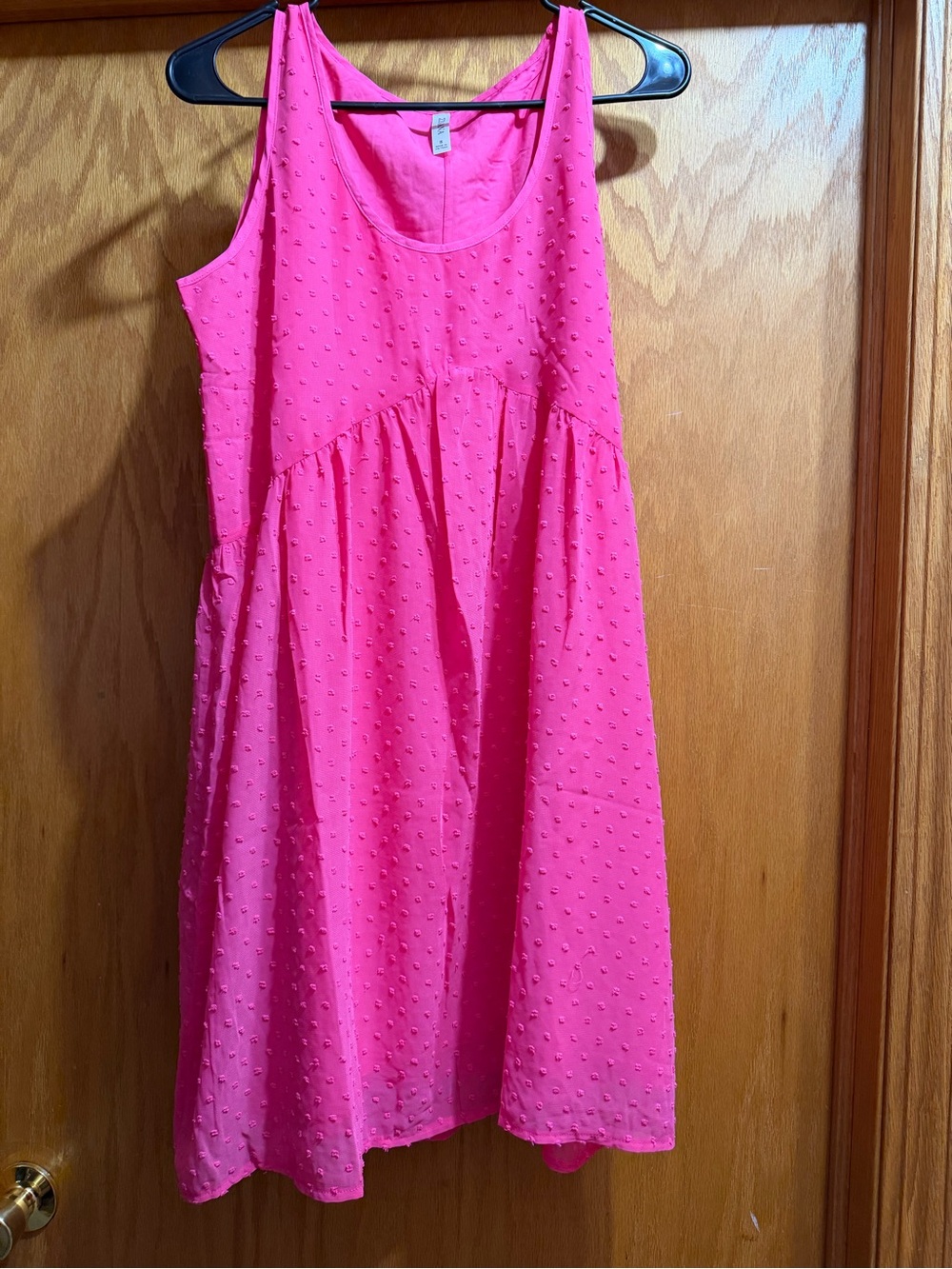 Zenana woman’s Bright Pink Textured Summer Dress